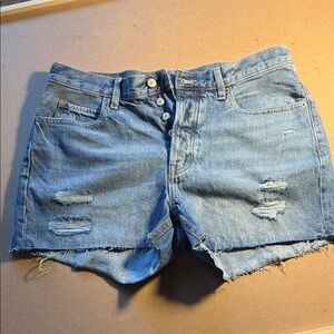 Old Navy Light Blue Distressed Denim Shorts